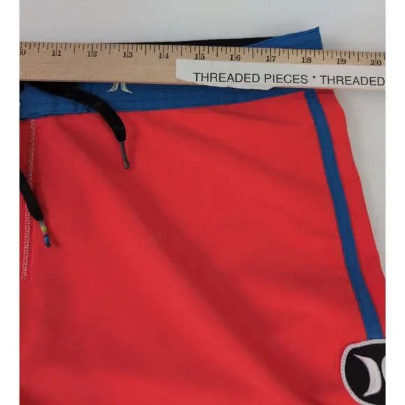 Hurley‎ Phantom Board Shorts Mens 36 Orange Blue Quick Dry Swim Beach Surf - Picture 8 of 10